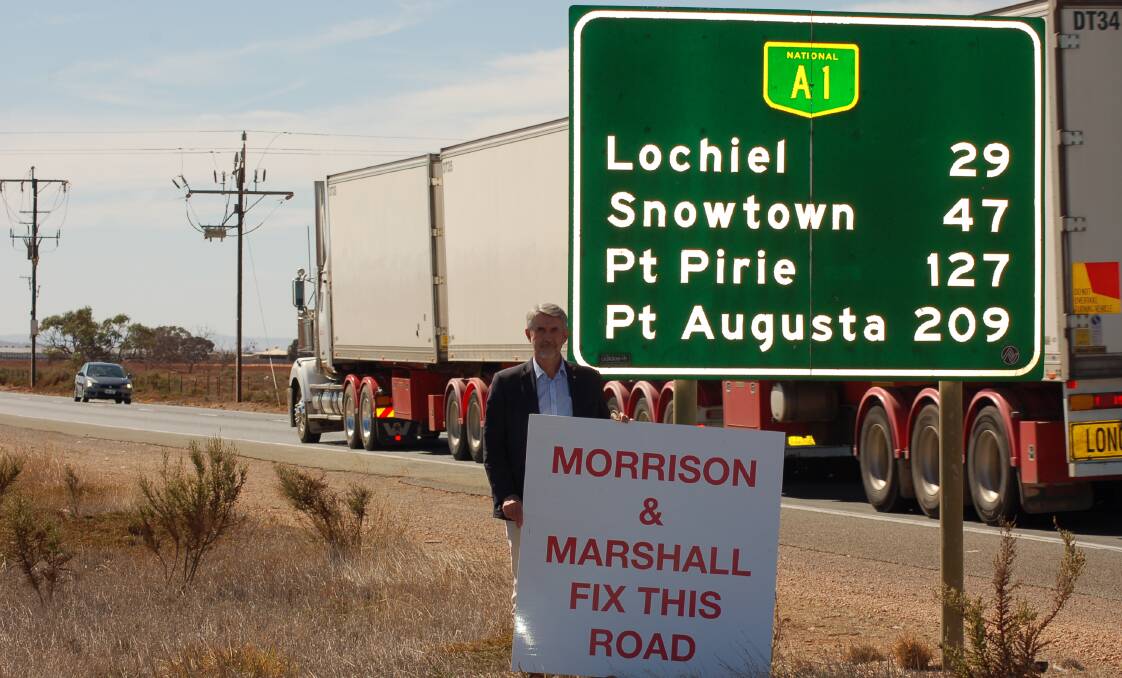 ACTION NEEDED: CFF(SA) CEO Phil Sutherland protesting inaction on the Augusta Highway.