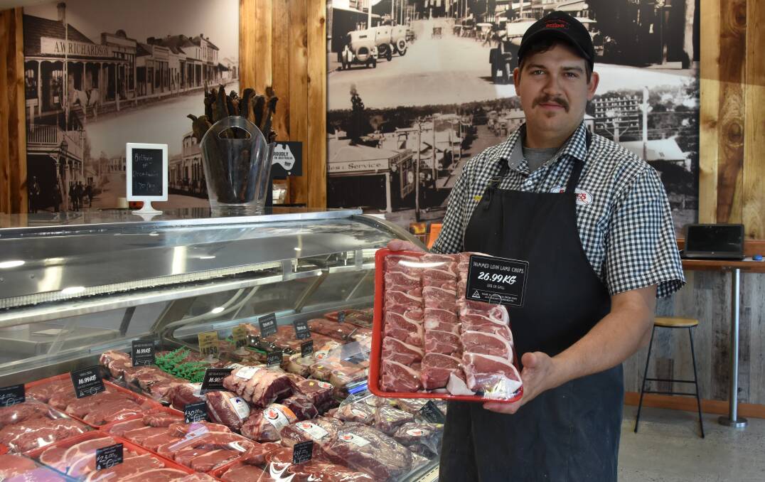 SALES BOOST: Bruce's Meats Mount Barker manager Zac Young said sales receive a boost in the days approaching Australia Day, across all barbecue-style meats.   