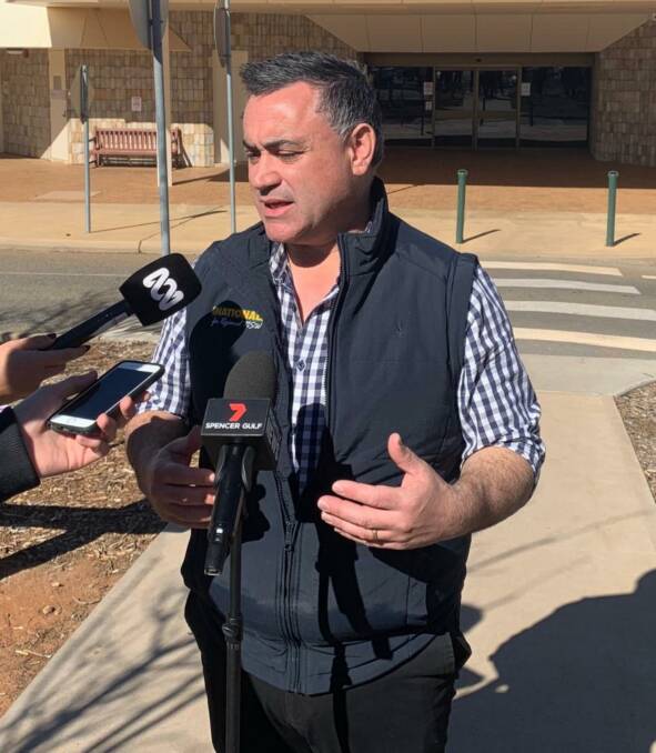 FUNDING ARRIVAL: NSW deputy premier John Barilaro announced a $2.4 million upgrade for the Broken Hill, NSW, airport.