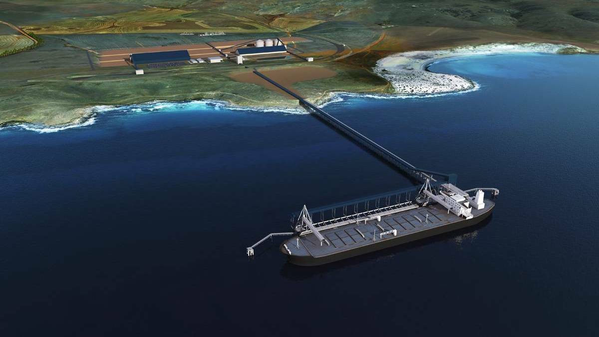 An artist's rendition of the Port Spencer project, located between Rogers Beach and Lipson Cove, about 10 kilometres north of Tumby Bay. 