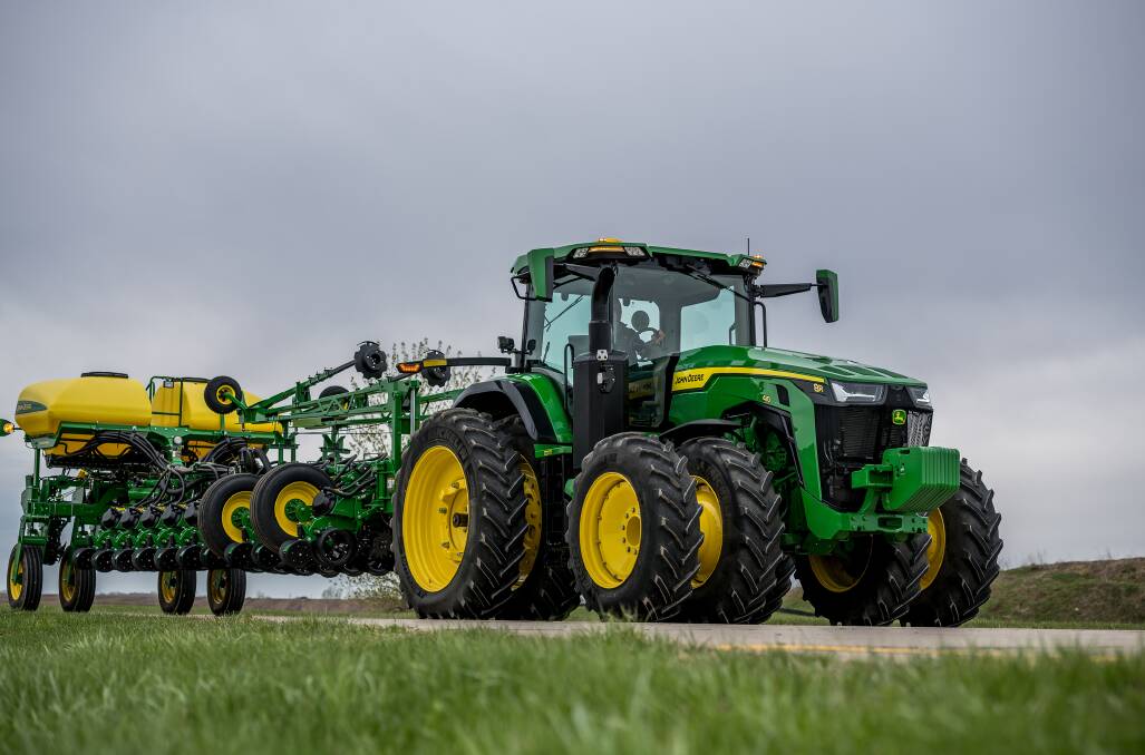 A TOP STEER: John Deere will make ActiveCommand Steering 2 available as a factory-installed option on 7R and 8R tractors. This updated system improves in the paddock and on the road. 