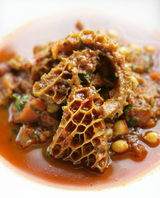 Honeycomb tripe makes its way onto the menus of top restaurants. 