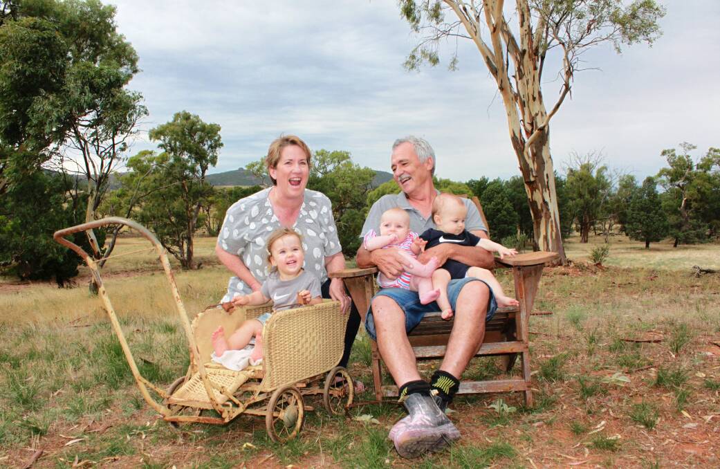 FOR THE FUTURE: Teresa and Jim Connell say their grandchildren, from left to right - Matilda, Ruby and James - motivate them even more to continue to improve the vegetation and environment at Horseshoe Top-End.