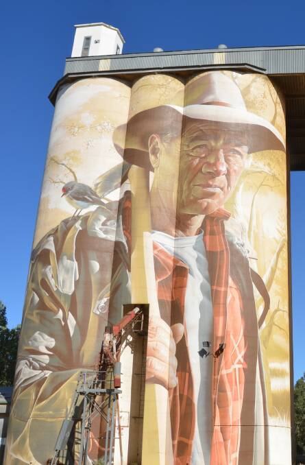 SILO ART: Dion LeBrun features on the Wirrabara silos, which were painted by artist Sam Bates.