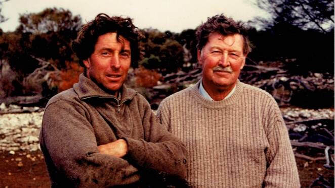 FATHER AND SON: Bill jnr and Bill snr, in 1990.