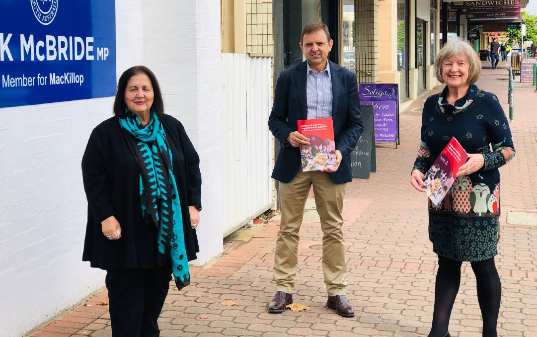 INSIGHT GAINED: Australian Migrant Resource Centre CEO Eugenia Tsoulis, Member for MacKillop Nick McBride and Naracoorte Lucindale Council mayor Erika Vickery.
