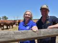 JOINT SALE: Mt Mooney stud principal Renee Mooney and Yerwal Estate stud principal Regan Burow were delighted with the success of their combined online Simmental sale on Tuesday, which topped at $17,500.