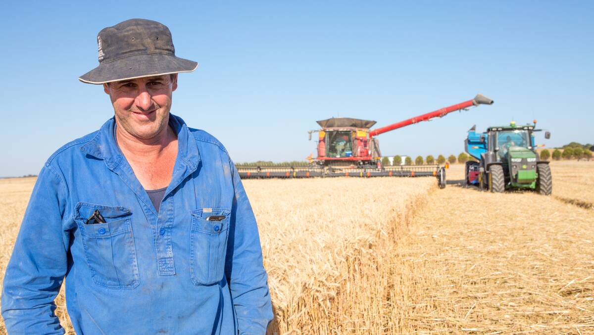 GOOD RESULT: Brett Gilbertson, Gilbrae, Rendelsham, is about halfway through harvest, and is pleased with the yields he has obtained so far.