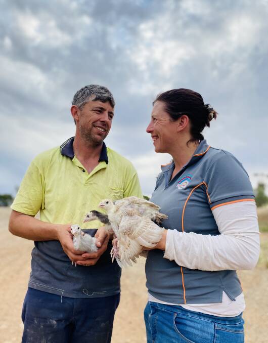 FLAT STRAP: Jason and Claire Longbottom, Freshwater Turkeys, Spalding, sell about 2000 whole birds during the leadup to Christmas, which is their busiest time of year.