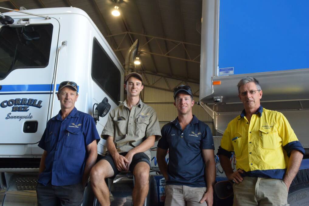 WORKING TOGETHER: Paul, Tim, Sam and David Correll - the tight-knit family unit behind Correll Biz Farming.
