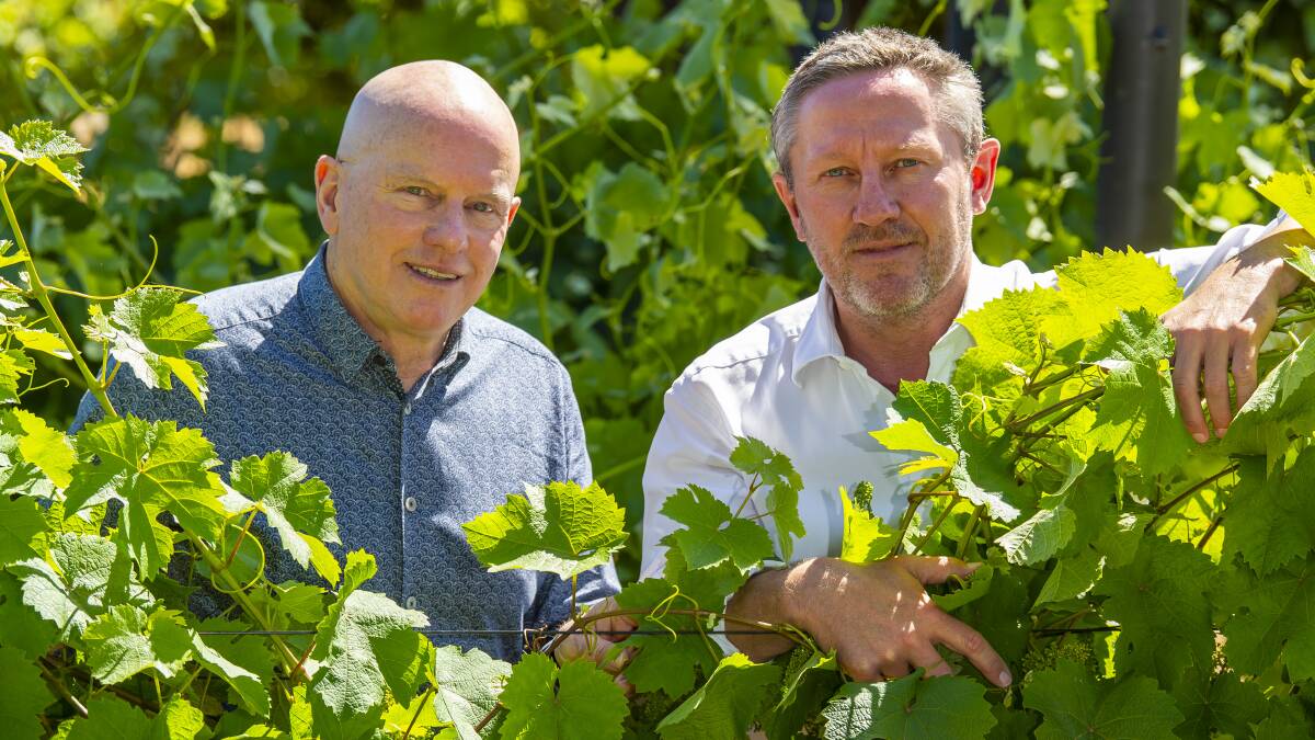 INNOVATIVE IDEA: Clare Valley winemaker Jeff Grosset and grapegrower David Travers are trialing an invention to prevent wine fraud.