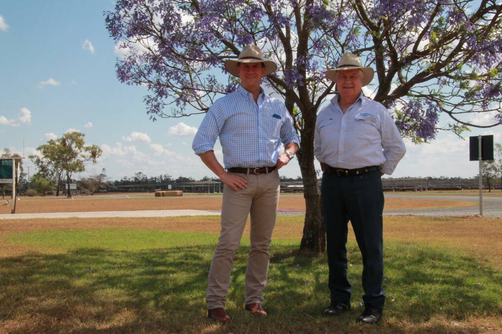 FAMILY AFFAIR: Stockyard Beef managing director Lachie Hart, left, with his father and founder of the business Robin Hart.