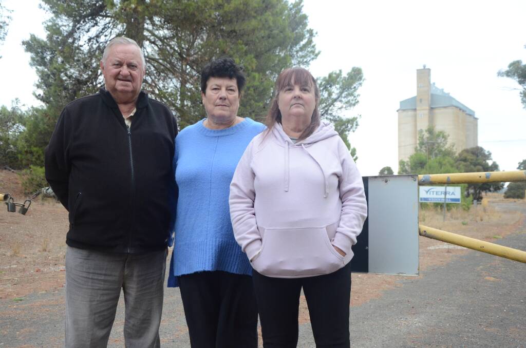 Stockwell Community Association's history sub-committee members Claude and Diann Auricht, and Diana Clark, are disappointed the town's silos will be demolished. Picture by Vanessa Binks 