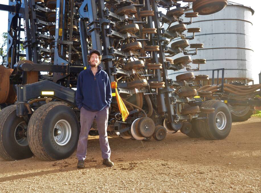 EASING CHALLENGES: Adelaide Plains graingrower Alec Bowyer invested in a Flexi-Coil 6100 Precision Disc Drill seeder this year. 