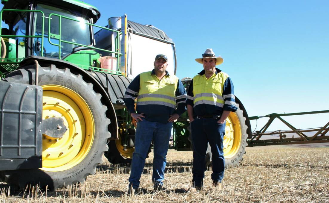 NEW IDEAS: Third-generation farmers Ben and Damien Sommerville have focused on controlling ryegrass using a multi-faceted strategy, rather than relying solely on chemicals.  