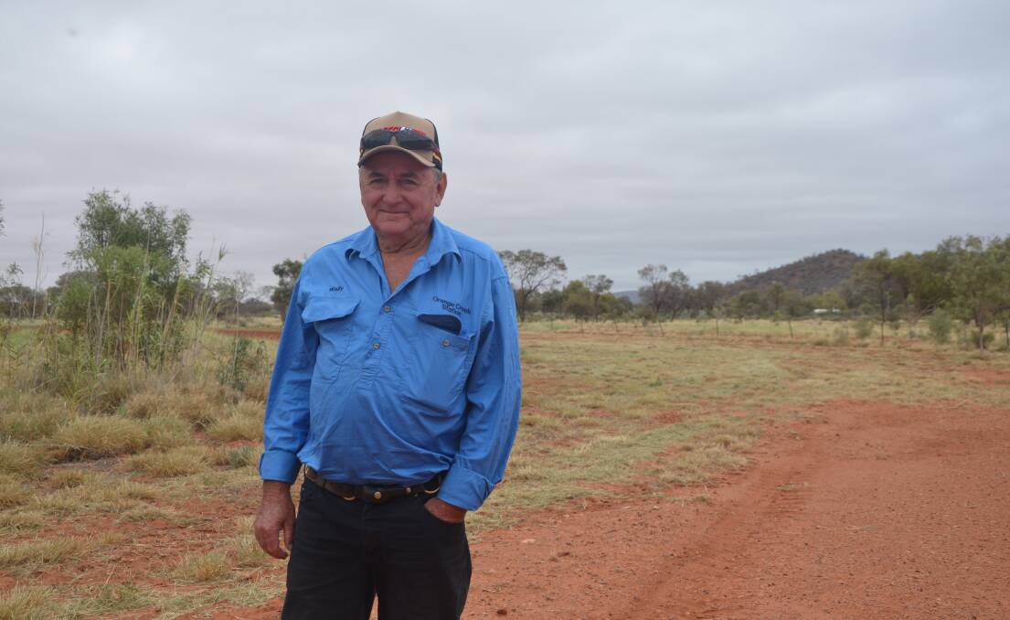 Orange Creek Station's via Alice Springs Wally Klein was pumped about the 180 millimetres of rain which arrived in late March. Picture by Vanessa Binks 