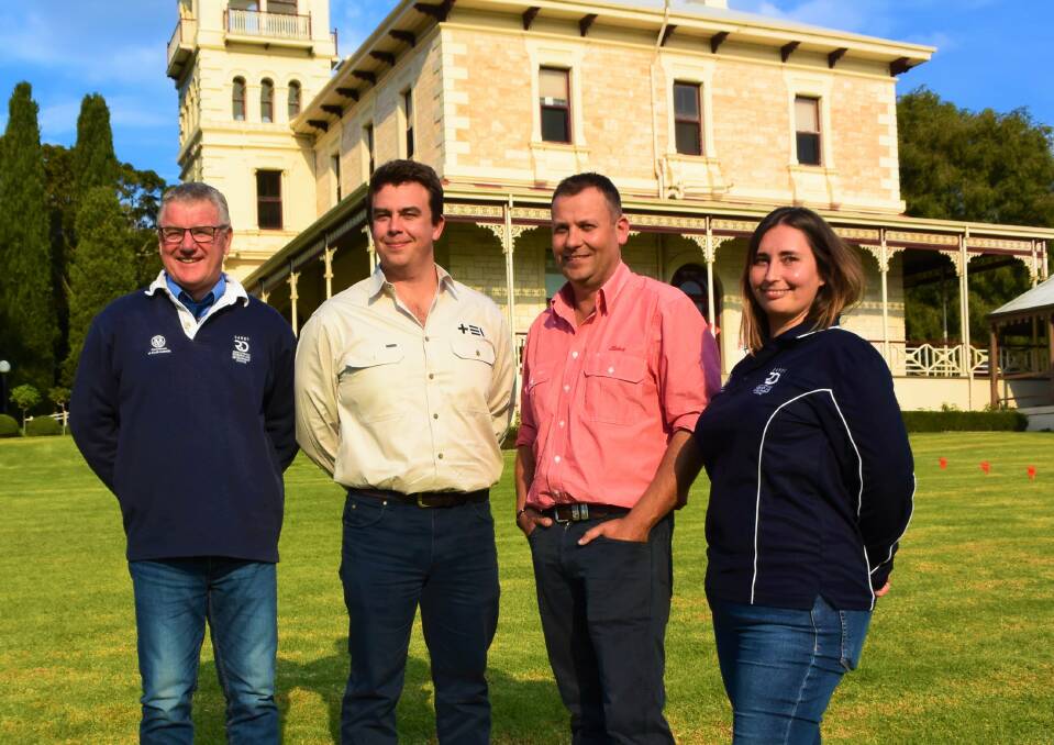 DEMO LAUNCHED: Farm Manager John Cooper, Thomas Elder Institute head Michael Wilkes, TEI AgTech Development Officer Andy Phelan and SARDI co-innovation officer Robyn Terry. 