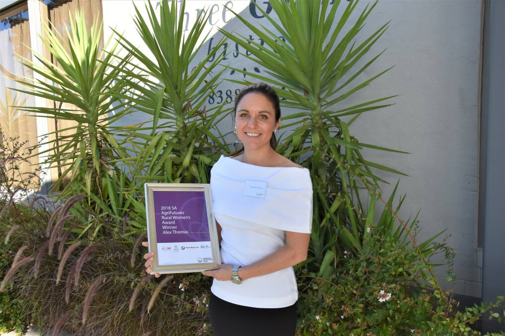 SA WINNER: Adelaide-based Alex Thomas's on-farm work health and safety social media project has earned her the 2018 AgriFutures Rural Women's Award. 