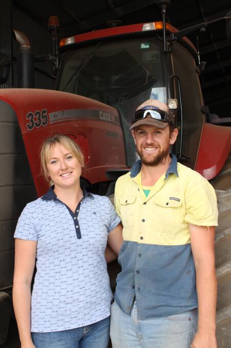 MAKING CHANGES: Zoe and Scott Starkey, Sanderston, are re-examining their cropping rotation for this season because of a lack of rain.