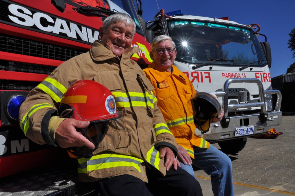 PROTECTING SA: Kevin Eckermann and his brother Alan are retiring with more than 100 years of service with the Metropolitan Fire Service and Country Fire Service between them. Photo: SARA GILLIGAN 