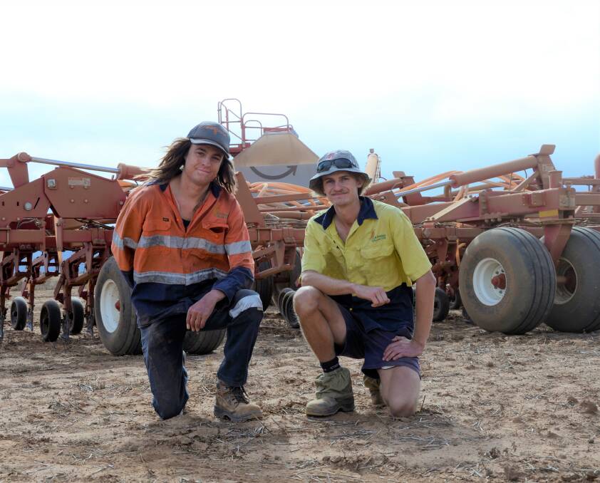FORGING AHEAD: Brothers Brad and Matt Dennis, Baroota, began their 2019 sowing program about three weeks ago. 
