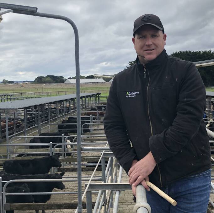 ON TRACK: Nutrien Ag Solutions agent Anthony Driessen, Millicent. 