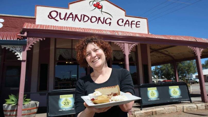 NEW TRAIL: Quandong Café owner Patricia Gilbert can make quandong cheesecake, pie, chutney, jam and slice. 