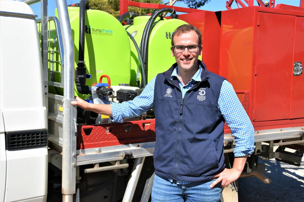 FLOWERING PERIOD: SARDI researcher Kenton Porker revealed the latest Mid North High Rainfall Zone trial results from Tarlee and Kingsford.  