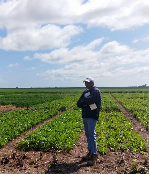 NEW TRIAL: SARDI senior researcher Navneet Aggarwal discussing crop options for frosty paddocks at the recent Mid North High Rainfall Zone field day. 