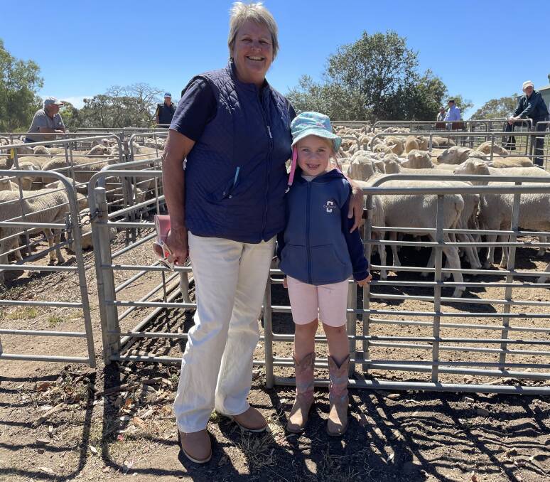 DAY OUT: Kaye Bottrill, Mallala, and Elise Smith, 5, spent the day at Mount Pleasant this month for Elise's second sale day. 