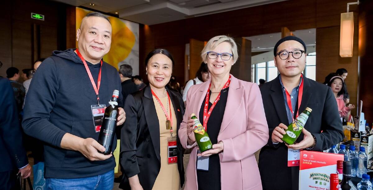 SA Primary Industries Clare Scriven (second from right) is on a trade delegation to China this week, where winery owner delegates have reported back positive movements from Chinese wine distributors with a removal of Australian wine tariffs becoming more likely. Picture supplied