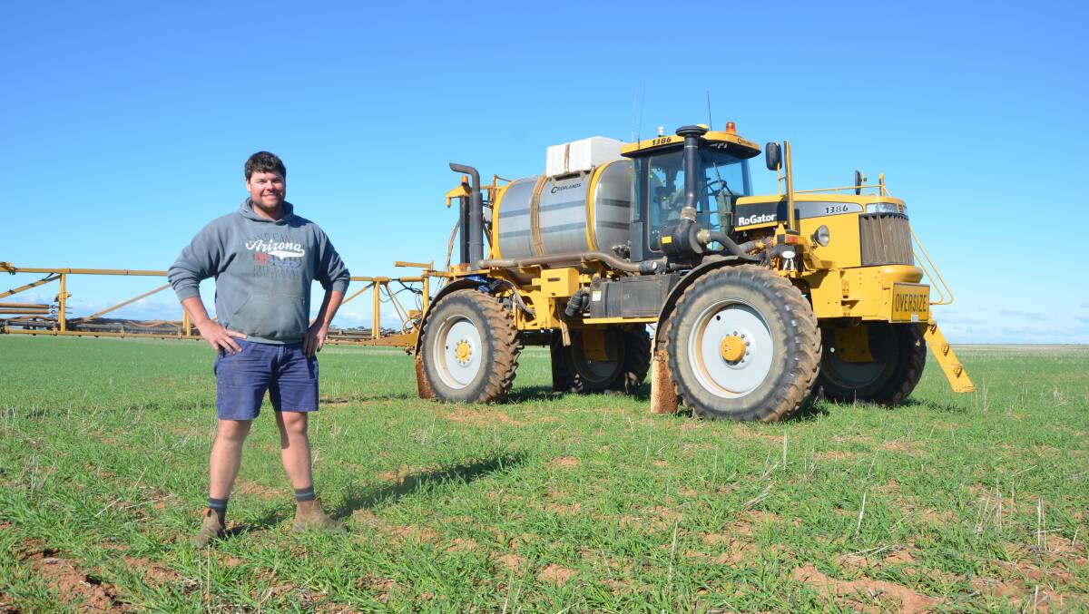 MIXED OUTLOOK: Pirie East's Leighton Johns says his family's marginal country needs a good soak, while crops on their better country are progressing well.