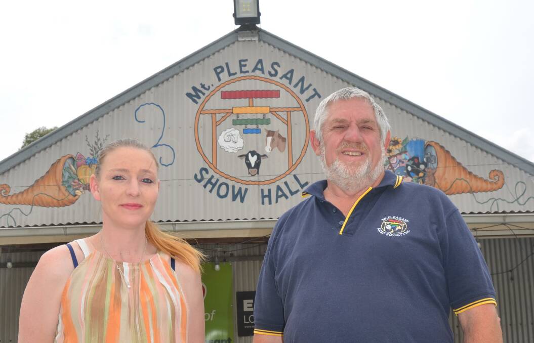 COVID-19 CAUTION: Mount Pleasant Show Society assistant secretary treasurer Samantha Schultz and president Neil Kroehn. The show is set for March 20, but the committee is approaching the organisation of the event cautiously.