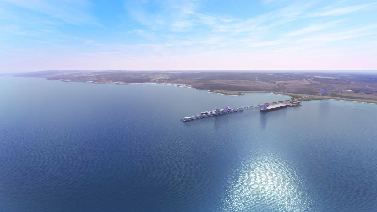 An artist's impression of the Cape Hardy stage 1 port development.