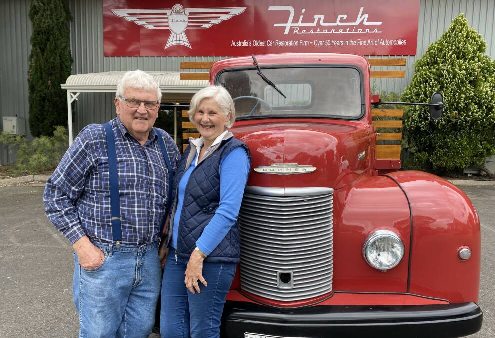 Ian and Margaret Rose with their beautifully restored 1949 Commer truck that holds many memories for Margaret for its time as the farm truck at Agery. Picture supplied