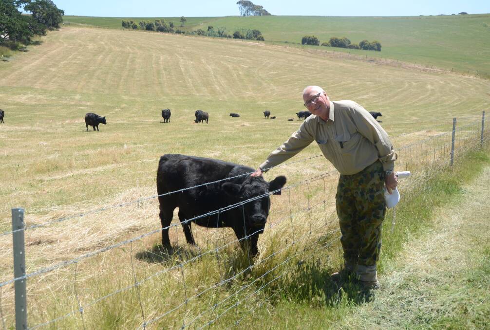 LIFE'S GOOD: Philip Jacques (pictured in front of his Lowline herd) and Penny Windler have established a paddock-to-plate beef enterprise at Bald Hills on the Fleurieu Peninsula.