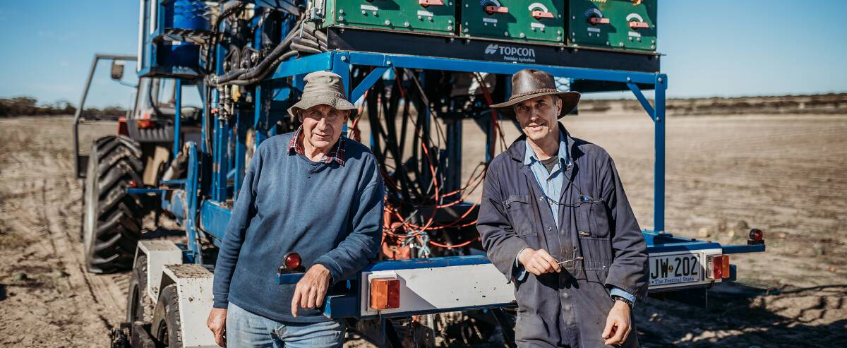 RESEARCH ROLES: UniSA technical officer Dean Thiele and agricultural research engineer Jack Desbiolles. Photo: BEC SMART