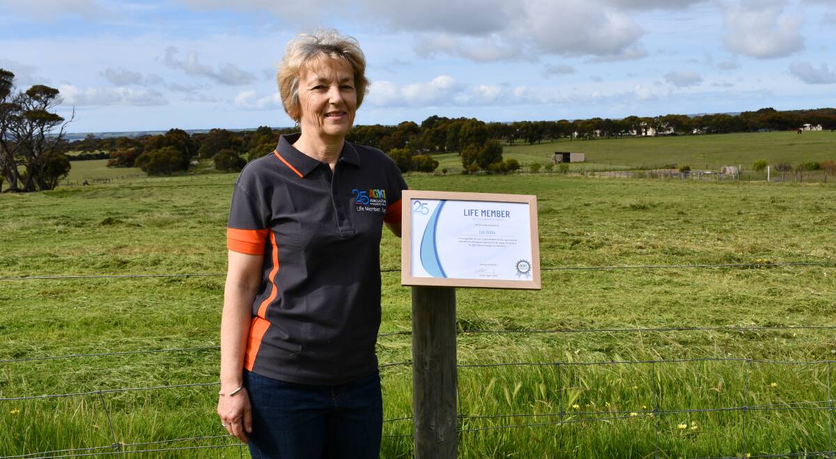 Lyn Dohle was "blown away" after receiving Agriculture Kangaroo Island's inaugural life membership.