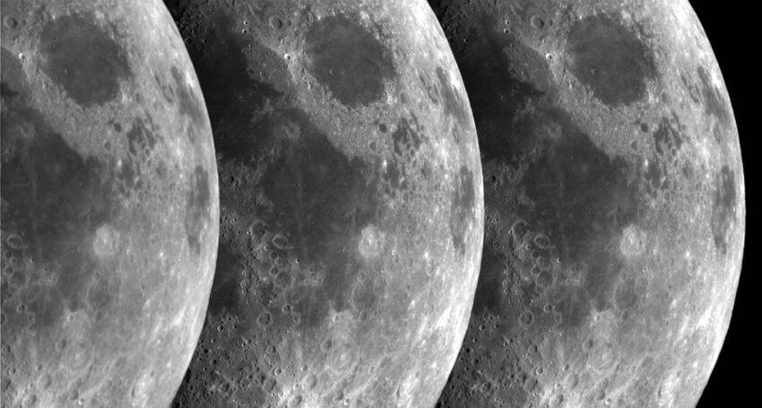 NEW FARMLAND?: Composite triptych image of the moon taken by NASA's Cassini spacecraft in 1999. PHOTO: NASA/JPL/Space Science Institute.