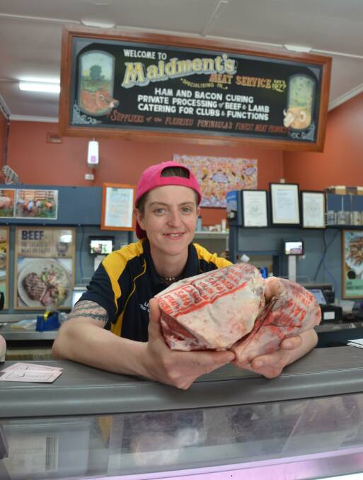 DROP OFF: Maidment's Meat Service owner Melissa Maidment has seen a significant reduction in lamb purchases at the Strathalbyn store.