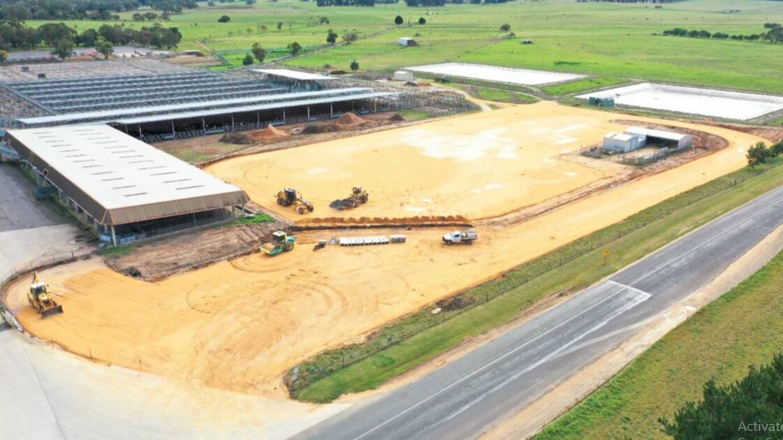 Work has begun on installing new state-of-the-art loading ramps at the Mount Gambier and District Saleyards. PHOTO: Grant District Council.