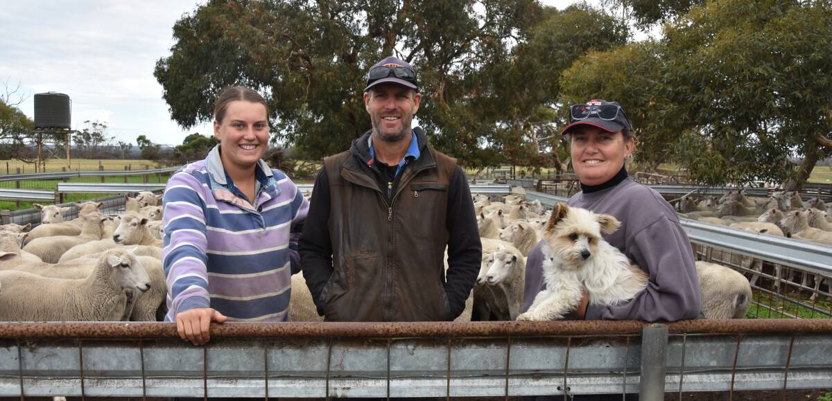 Tanner Morris and parents Rick and Annie at their property on the south coast of Kangaroo Island. Despite being hit by three different firefronts during the KI fires and then losing sheep to the vicious disease campylobacter, things are starting to look up in 2021. They recently achieved a ten-year business goal of having 5000 ewes in lamb.
