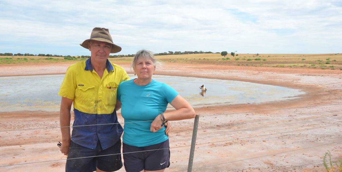 Gary and Yvette Frahn continue to pursue a resolution to expanding patches of salinity caused by the Noora Basin. They say the Department of Environment and Water, and the current Minister of the portfolio, continue to show little concern about the impact of the salt interception scheme on local farmers.