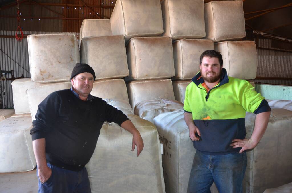 Kevin and Liam Malycha have just finished shearing at Peterborough. Drought and resulting dust, as well as wool prices, have had an impact on this year's clip.
