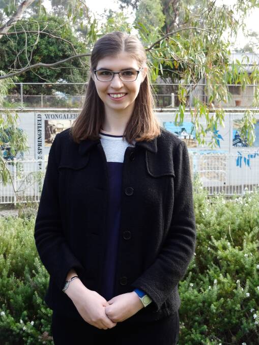 STELLAR SERVICE: Nathalie Johnstone, Williamstown, is a 2018 recipient of a CAS Hawker Scholarship, allowing her to study law and policy in Canberra. 