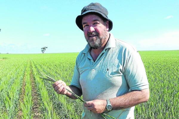 WATER WISE: Mudamuckla farmer Peter Kuhlmann says efficient water use is key to farming in his area, on the west coast of Eyre Peninsula, which receives less than 300 millimetres of rainfall.