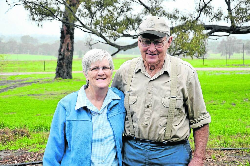 MIXED FARMING: Margaret and Vern Mueller at their property at Cromer in the Adelaide Hills.