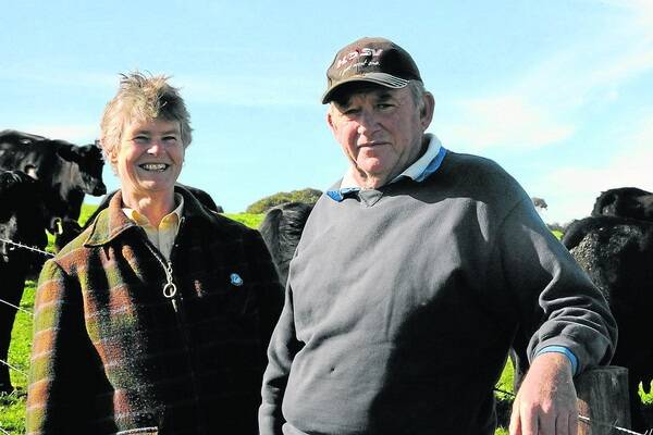 FAST LEARNERS: Mary Burston and Keith Fryer attended courses run by the Natural Resource Management Board to expand their knowledge of cattle and organic farming.