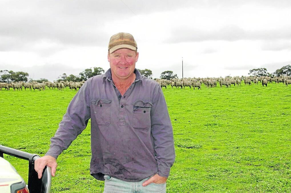 BALE-FILLERS: Kangaroo Island farmer Simon Kelly carries about 8000 DSE of Merinos with a primary focus on wool production. This year's wool cut produced 220 bales of 19M wool.