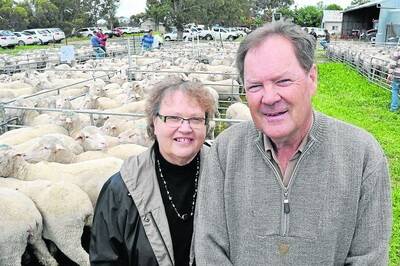 Monica and Francis Andrews, Kongal Park stud, Kongal, bowed out of the  industry on a high, selling Poll Merino ewes to $390 and ram lambs to $420.